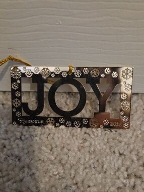 Gold JOY Holiday Ornament